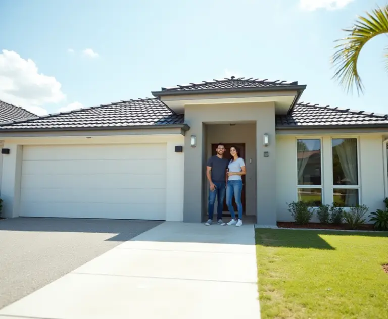 North brisbane house washed with happy couple