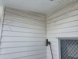 House corner and eave after soft washing