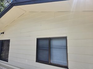 House eave after soft washing